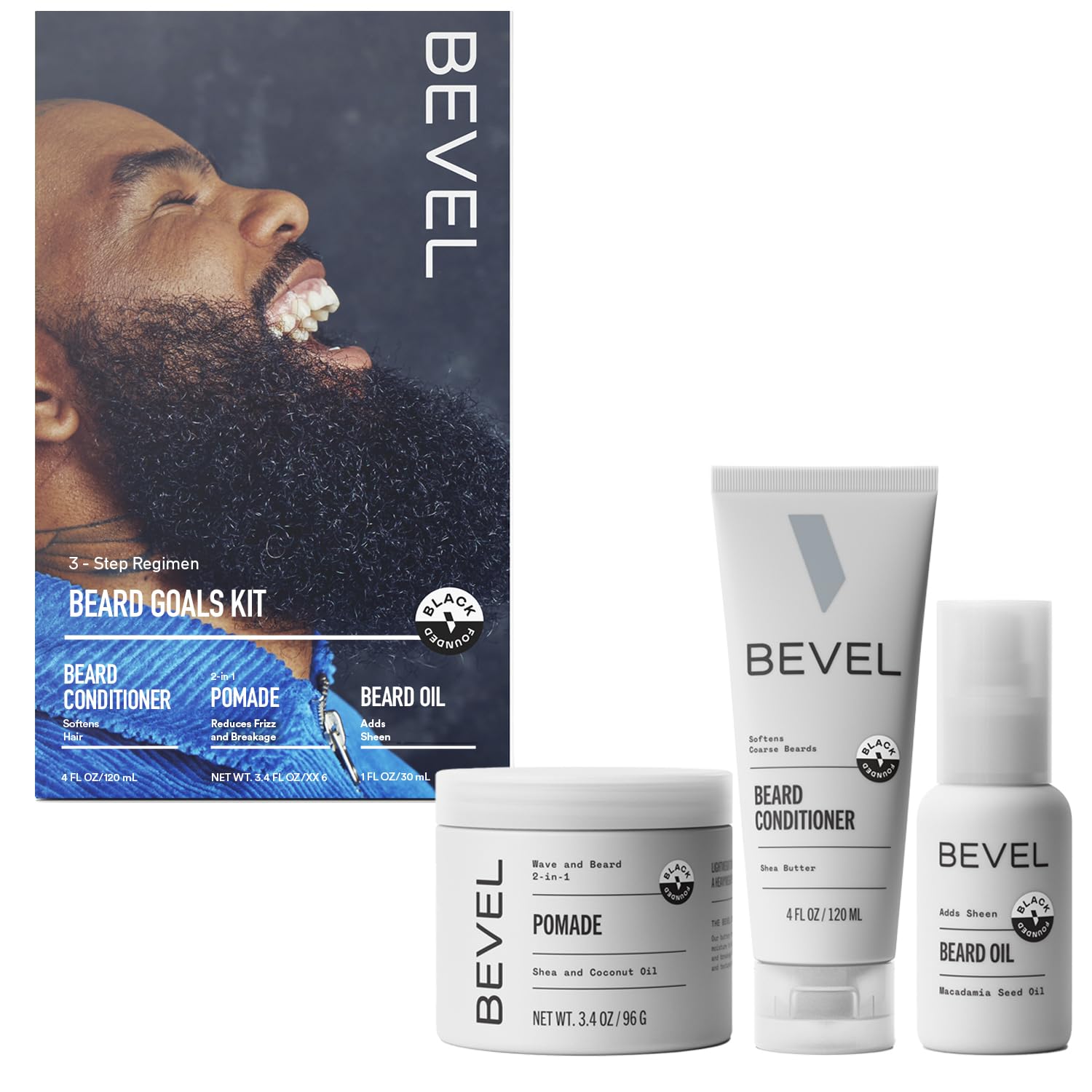 Bevel Beard Mastery Kit: Soften, Hydrate & Strengthen Your Beard with Our 3-Piece Grooming Set
